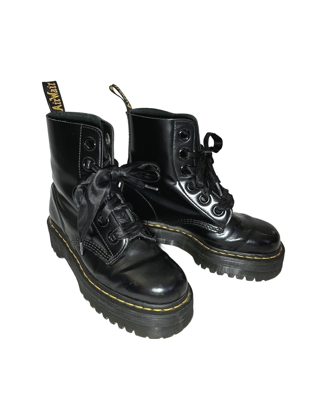 Dr. Martens Molly Black Buttero Platform Boots Women’s Size 9